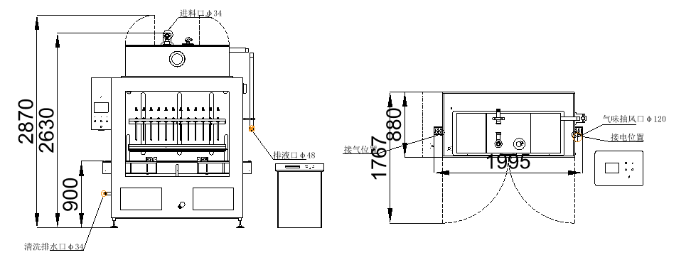 CDP-8E ماشین پر کردن گرانش ضد خوردگی میکرو کامپیوتری با کنترل PLC و پیکربندی شنایدر